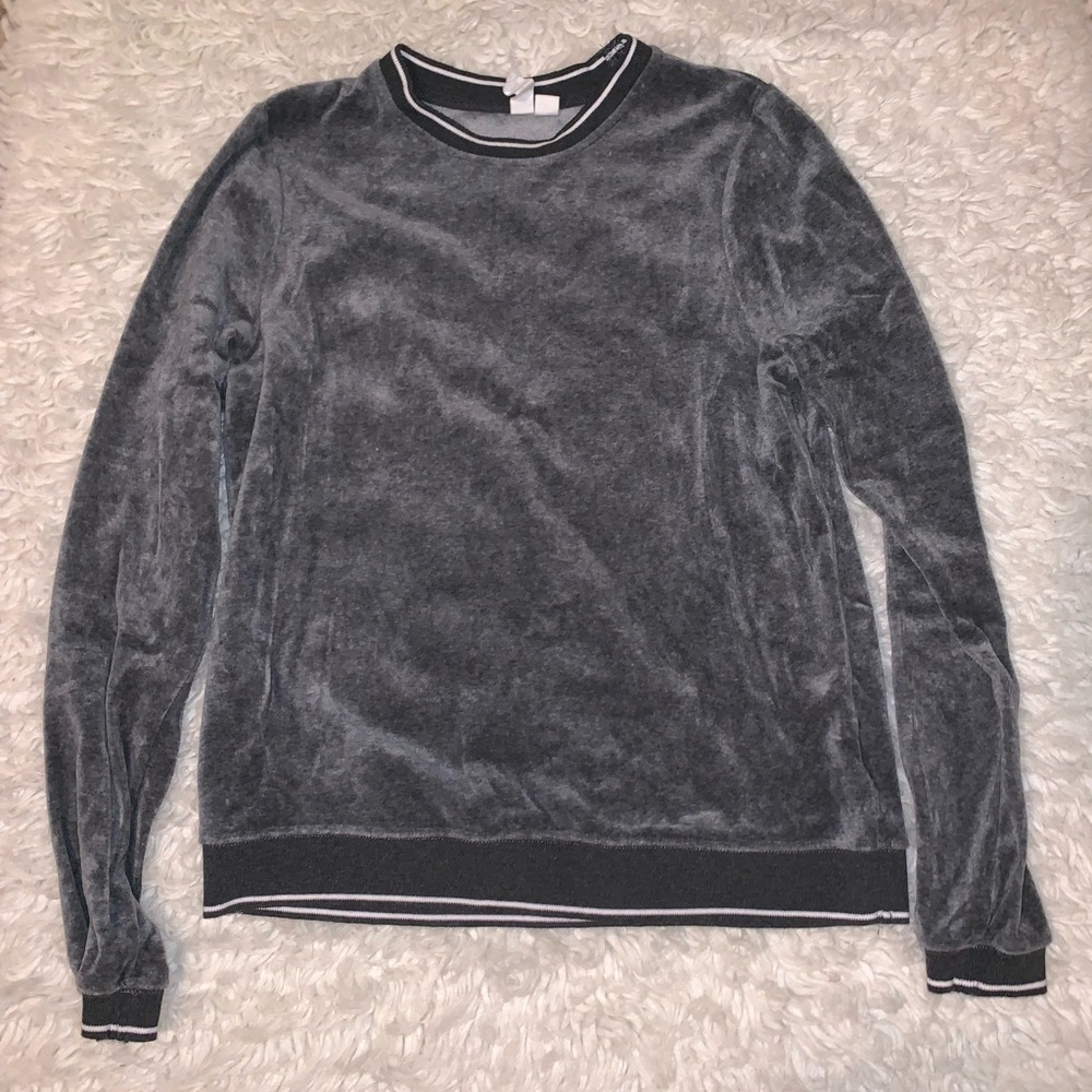 Others Follow Grey Velvet Sweatshirt!
